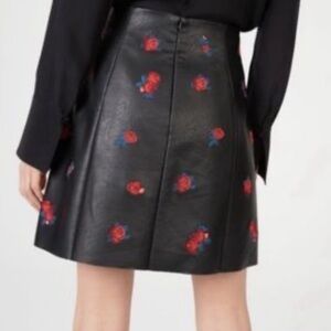 Club Monaco Faux Leather skirt